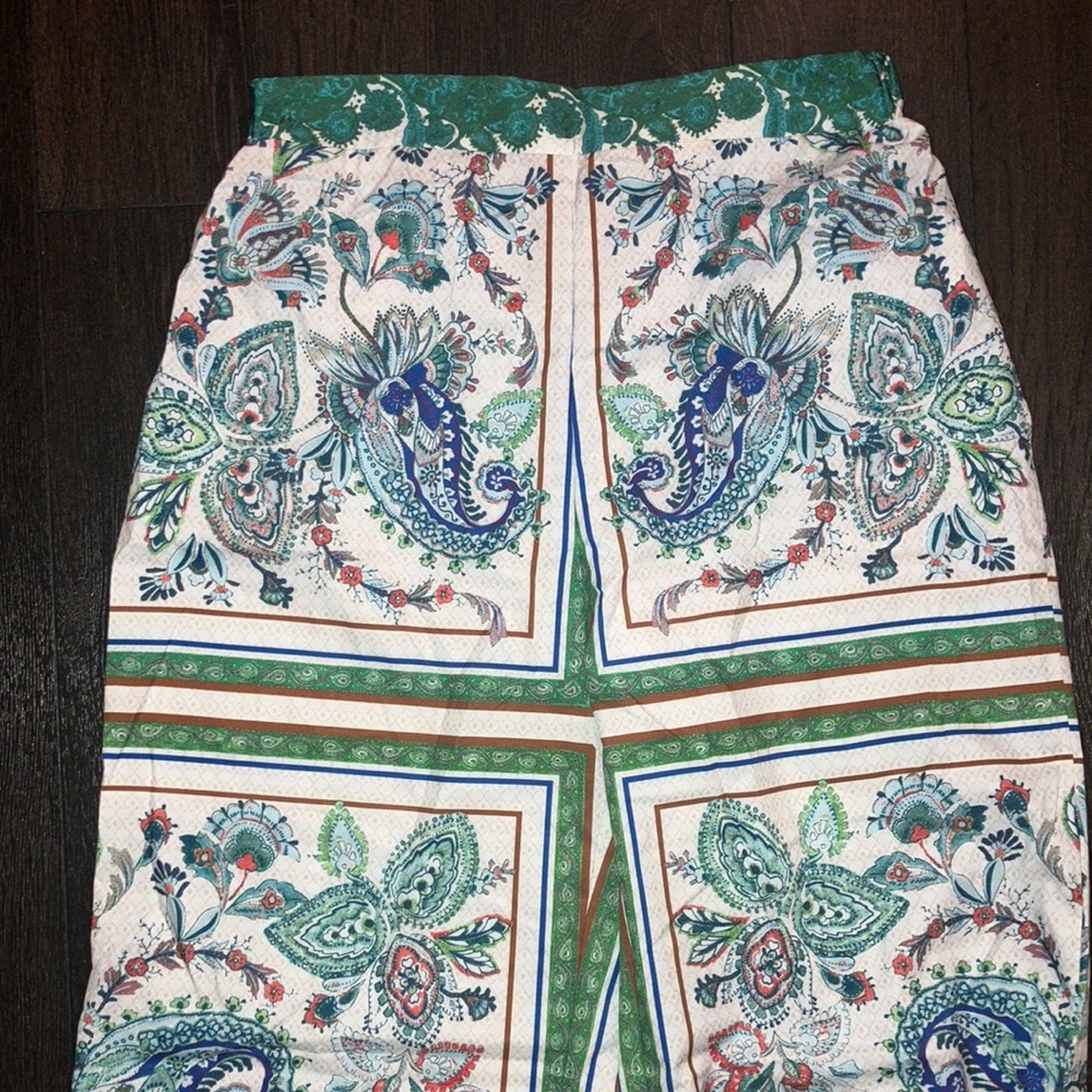 Patterned wide leg trousers - Picture 5 of 10